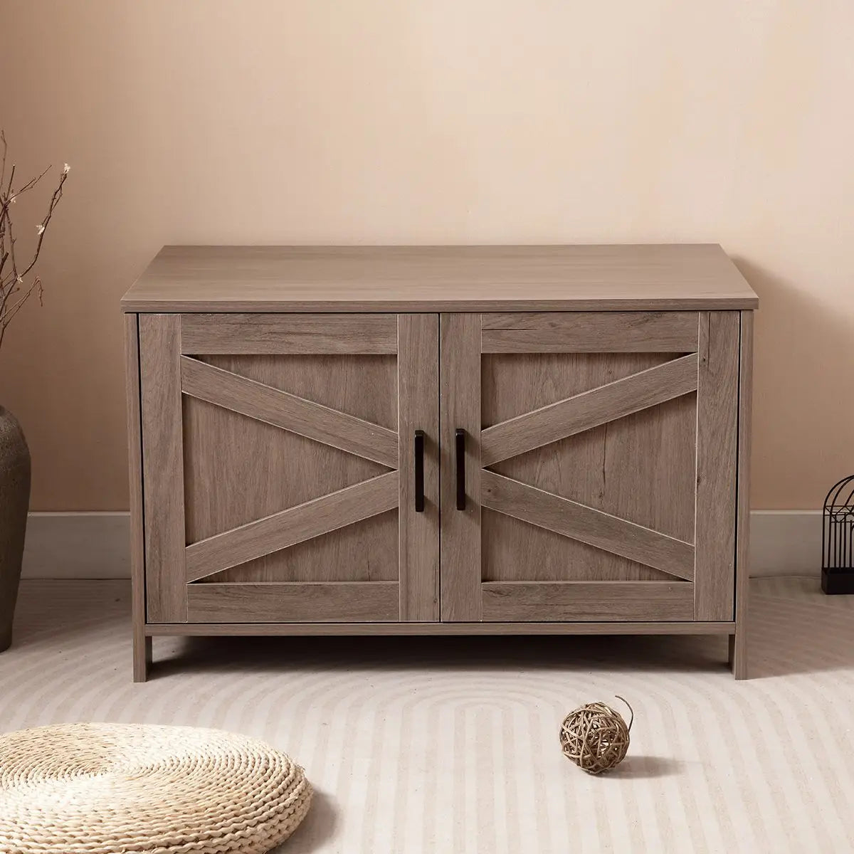 🪵 Michi’s Woodline Privacy Console

“For the cat who prefers a rustic escape… and for the human who prefers not to look at a litter box.”