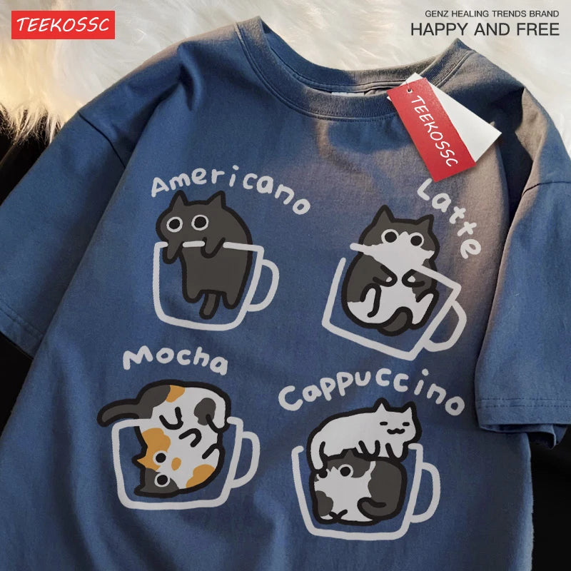Cat Coffee Crewneck – Mocha / Latte / Americano