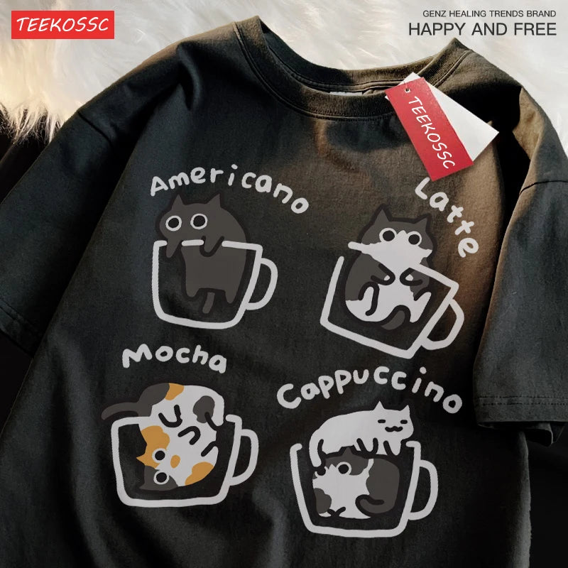 Cat Coffee Crewneck – Mocha / Latte / Americano