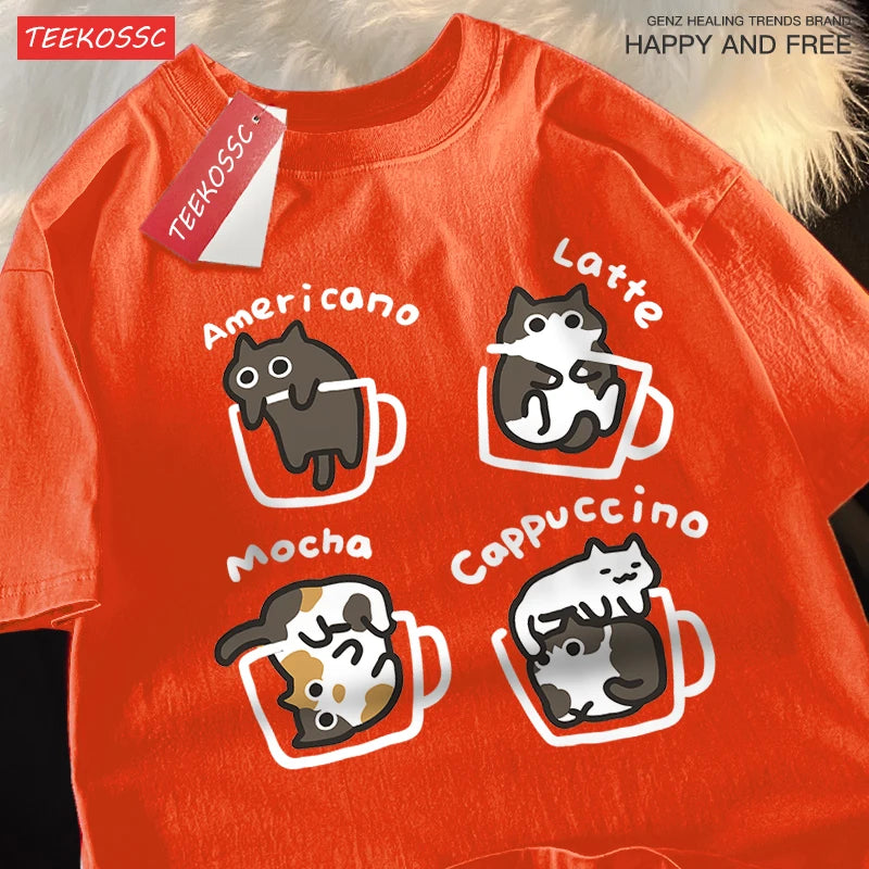 Cat Coffee Crewneck – Mocha / Latte / Americano