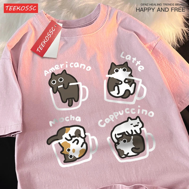 Cat Coffee Crewneck – Mocha / Latte / Americano