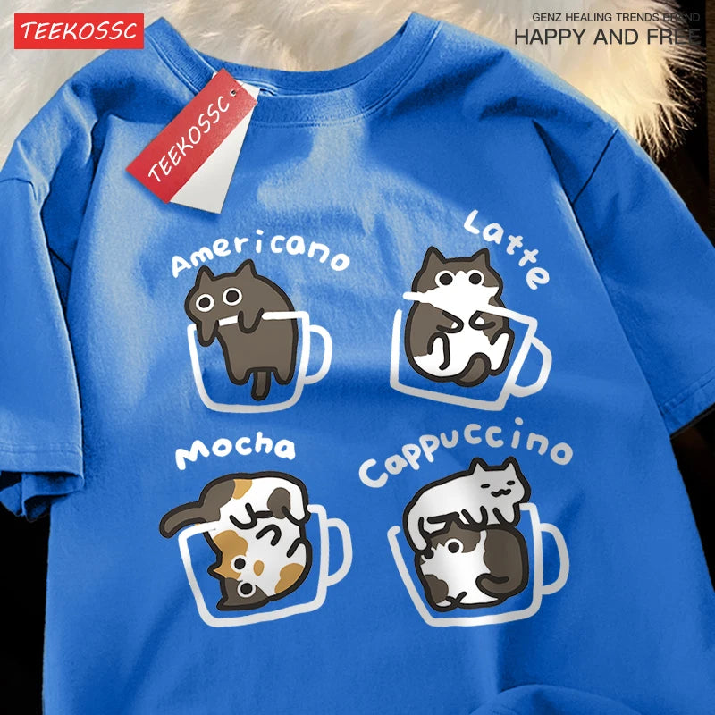 Cat Coffee Crewneck – Mocha / Latte / Americano