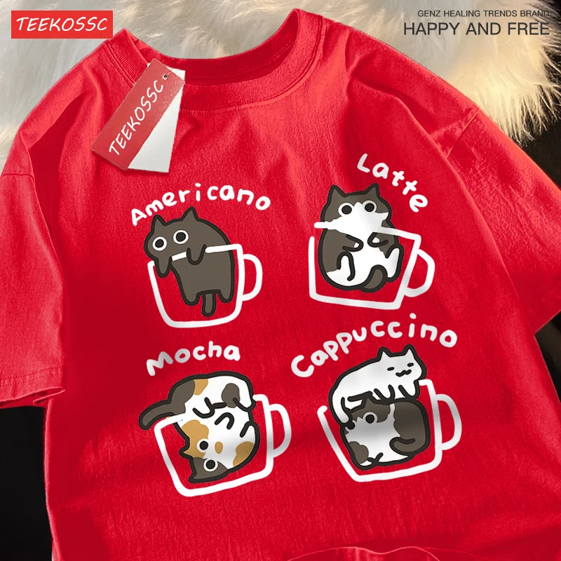 Cat Coffee Crewneck – Mocha / Latte / Americano