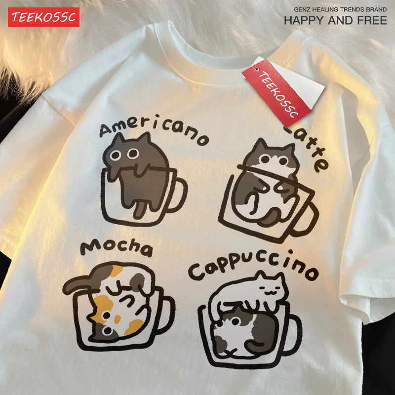 Cat Coffee Crewneck – Mocha / Latte / Americano