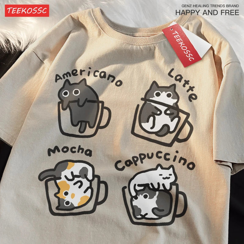 Cat Coffee Crewneck – Mocha / Latte / Americano
